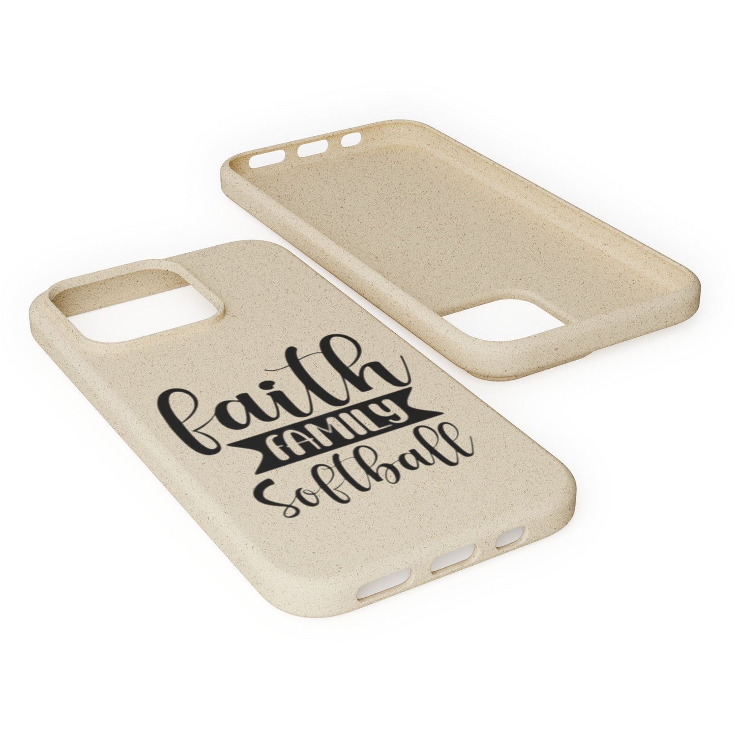 Biodegradable Softball Case - Faith Family Design, Eco-Friendly Phone Cover, Gift for Softball Lovers, Sustainable Accessory, Sports [...]