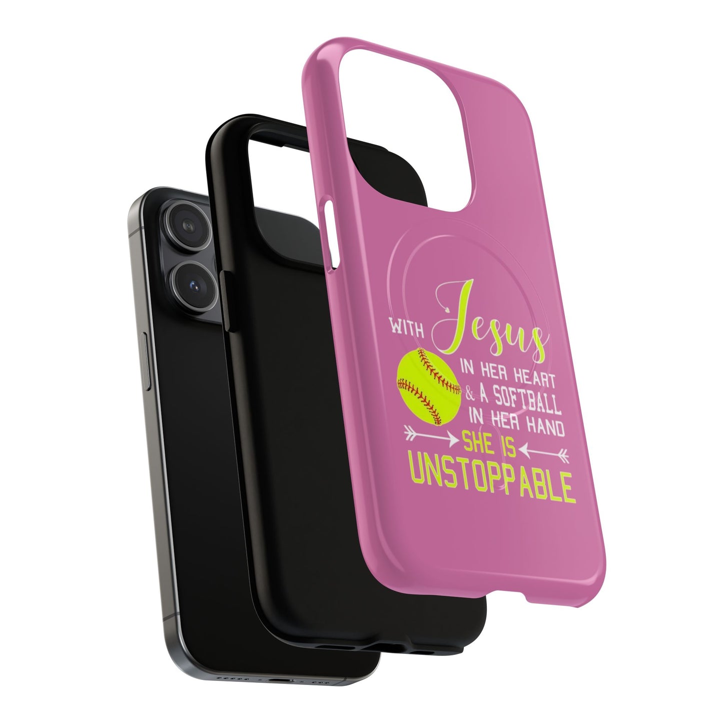 Stylish Magnetic Phone Case, Softball Lover Gift, Unstoppable Case with Jesus Design, Sports Accessory, Christian Sports Enthusiast [...]
