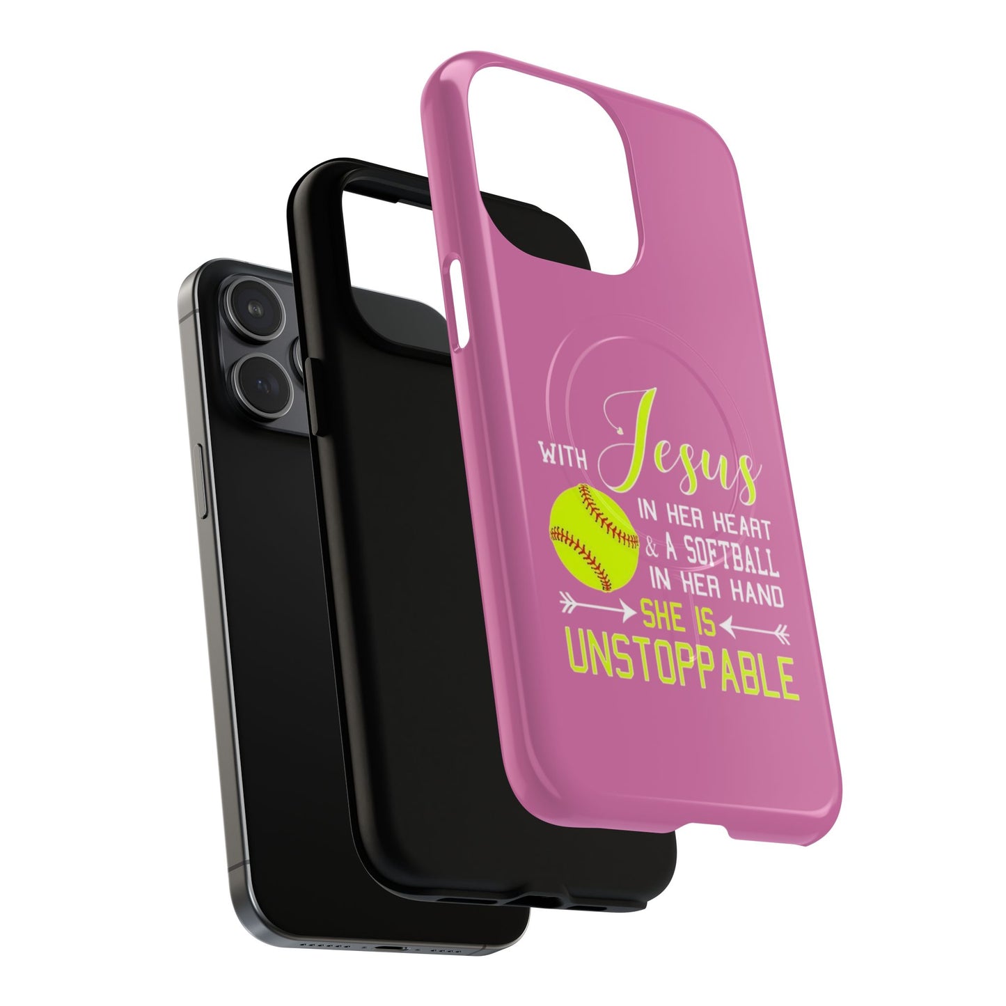Stylish Magnetic Phone Case, Softball Lover Gift, Unstoppable Case with Jesus Design, Sports Accessory, Christian Sports Enthusiast [...]