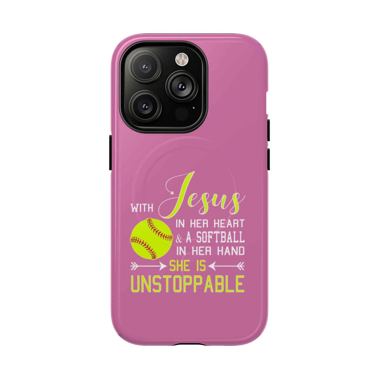 Stylish Magnetic Phone Case, Softball Lover Gift, Unstoppable Case with Jesus Design, Sports Accessory, Christian Sports Enthusiast [...]