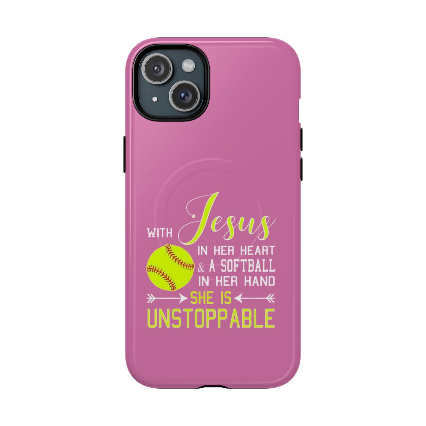 Stylish Magnetic Phone Case, Softball Lover Gift, Unstoppable Case with Jesus Design, Sports Accessory, Christian Sports Enthusiast [...]
