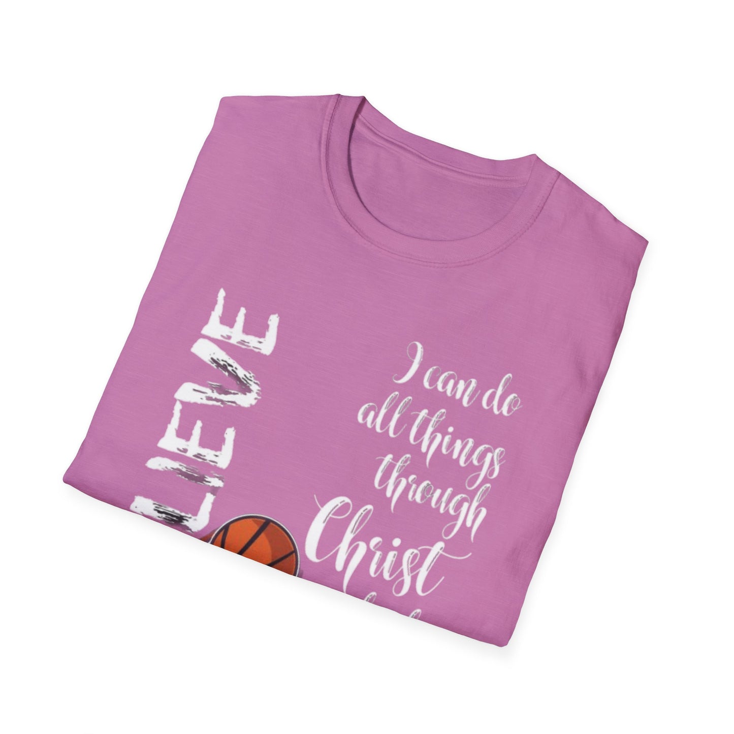 Inspirational Basketball T-Shirt, Motivational Tee, Faith-Based Apparel, Unisex T-Shirt, Gift for Athletes, Sportswear, Christian Quote
