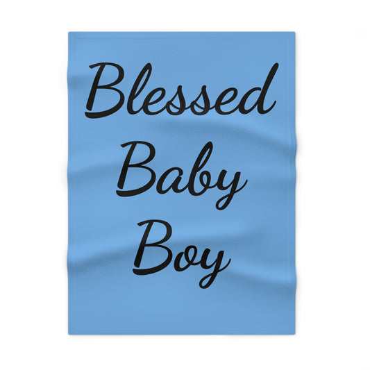 Blessed Baby Boy Fleece Blanket | Cozy Baby Gift, Newborn Nursery Decor, Shower Gift, Baby Boy Blanket, Soft Baby Blanket