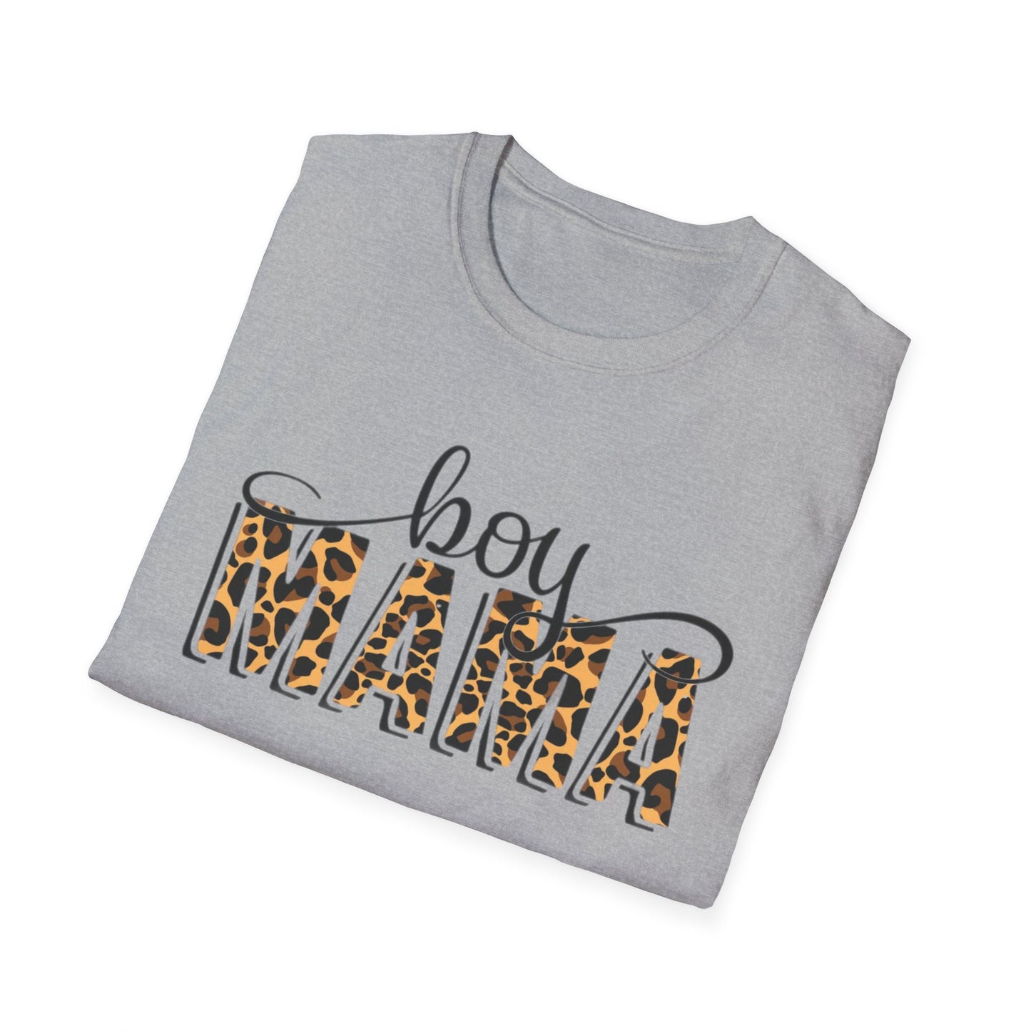 Boy Mama T-Shirt, Unisex Softstyle Tee for Mothers, Casual Wear, Gift for Mom, Cute Family Apparel