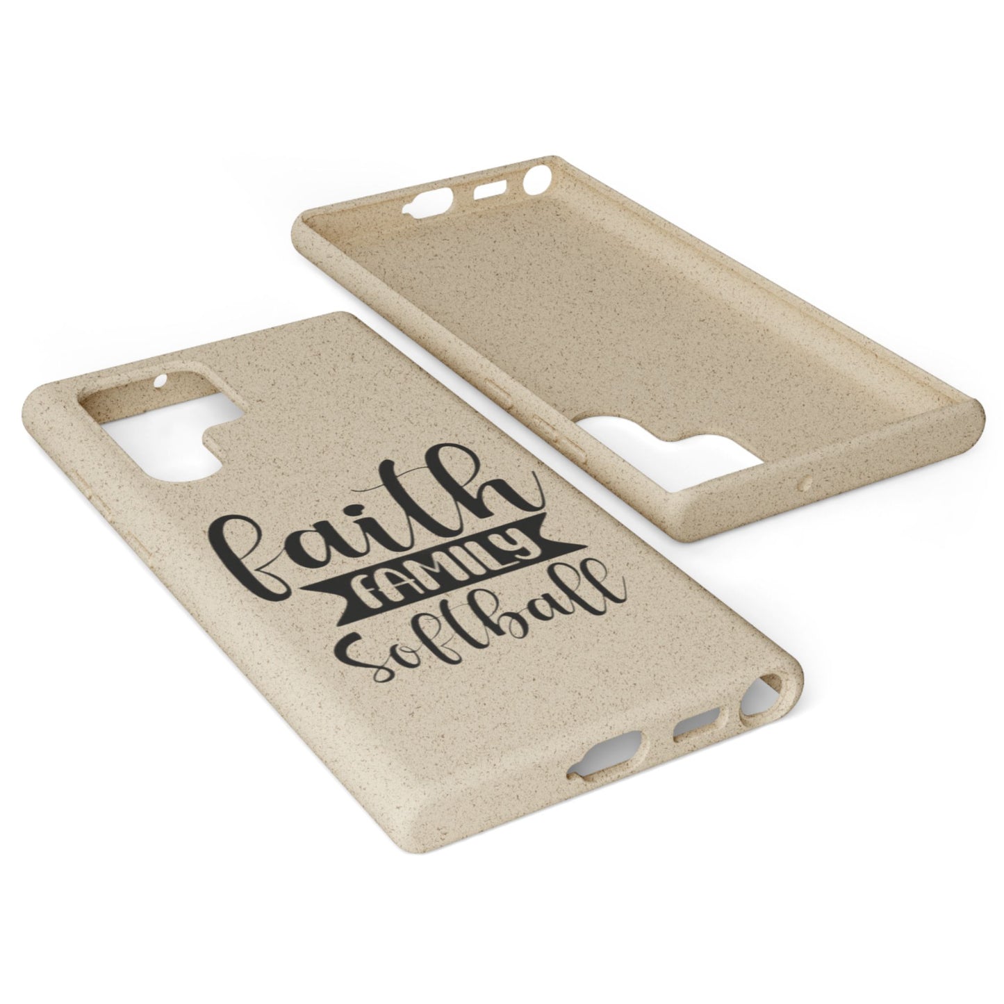 Biodegradable Softball Case - Faith Family Design, Eco-Friendly Phone Cover, Gift for Softball Lovers, Sustainable Accessory, Sports [...]