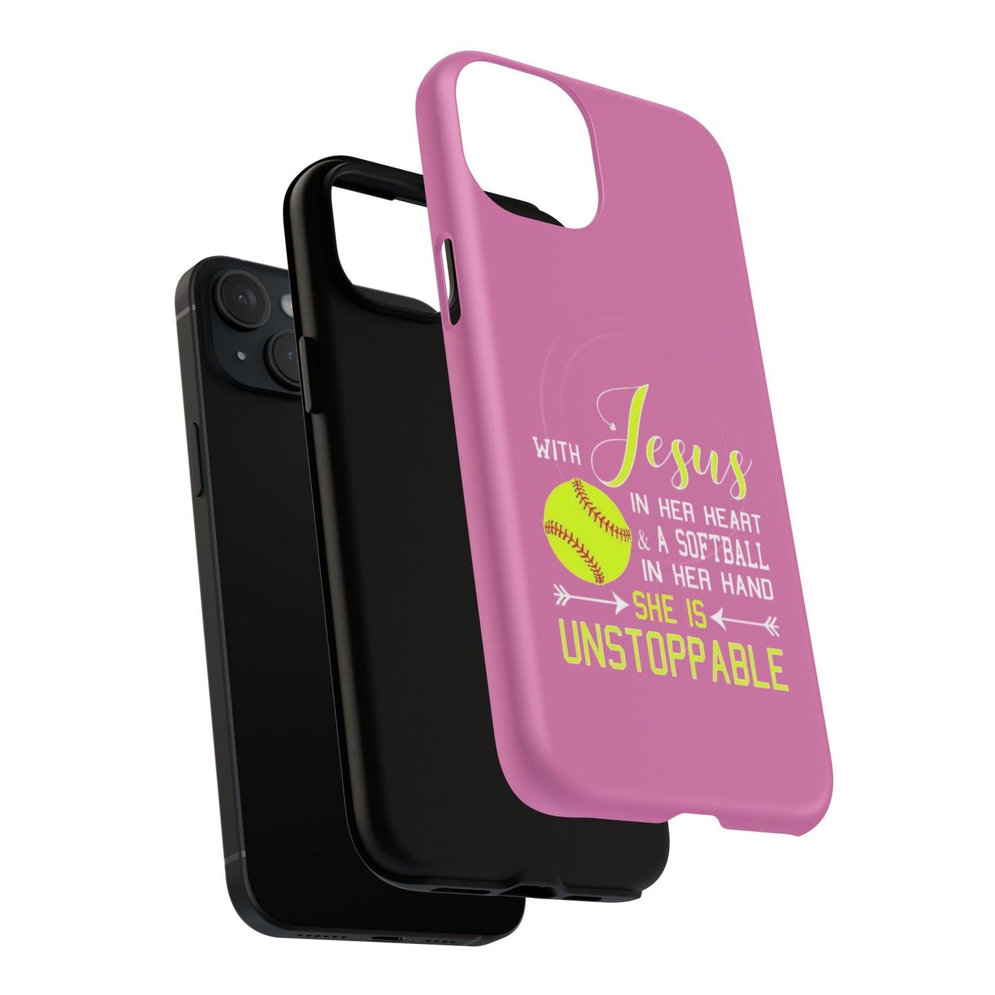 Stylish Magnetic Phone Case, Softball Lover Gift, Unstoppable Case with Jesus Design, Sports Accessory, Christian Sports Enthusiast [...]