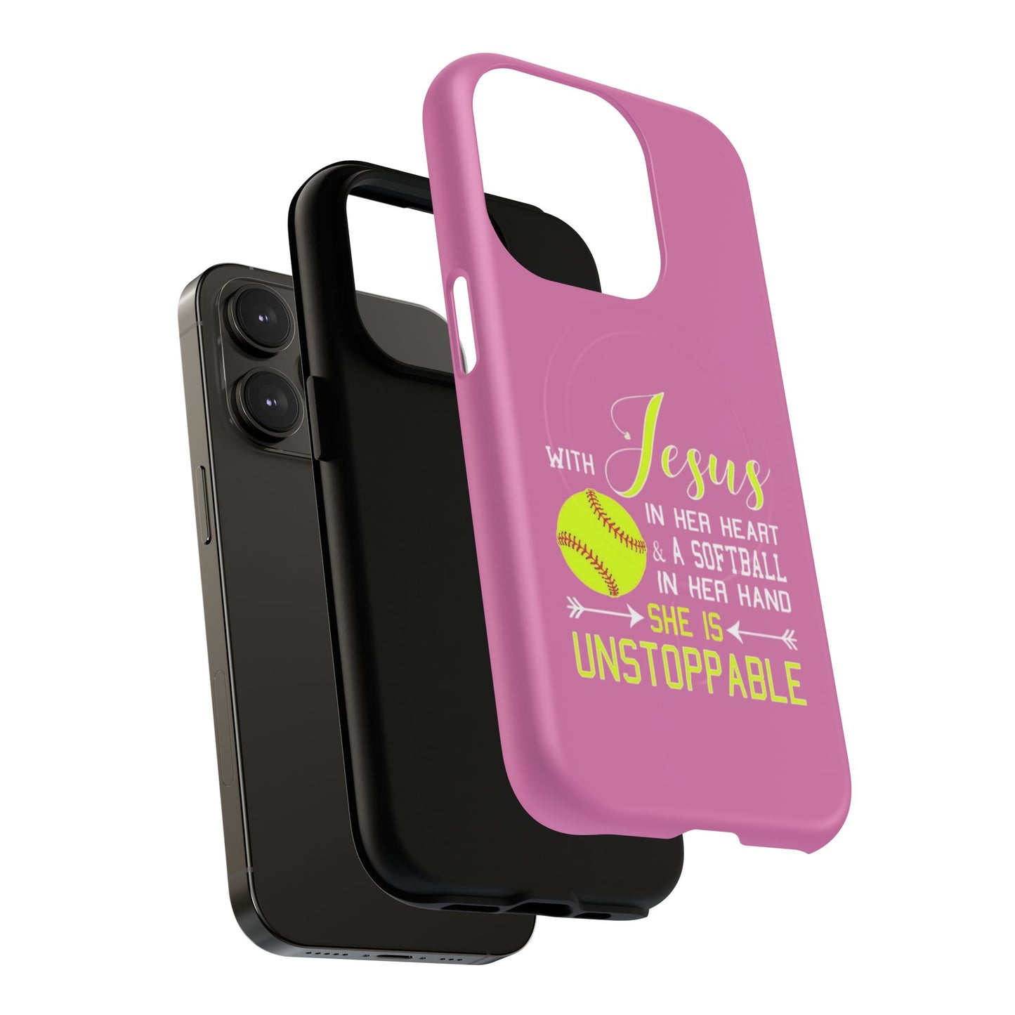 Stylish Magnetic Phone Case, Softball Lover Gift, Unstoppable Case with Jesus Design, Sports Accessory, Christian Sports Enthusiast [...]
