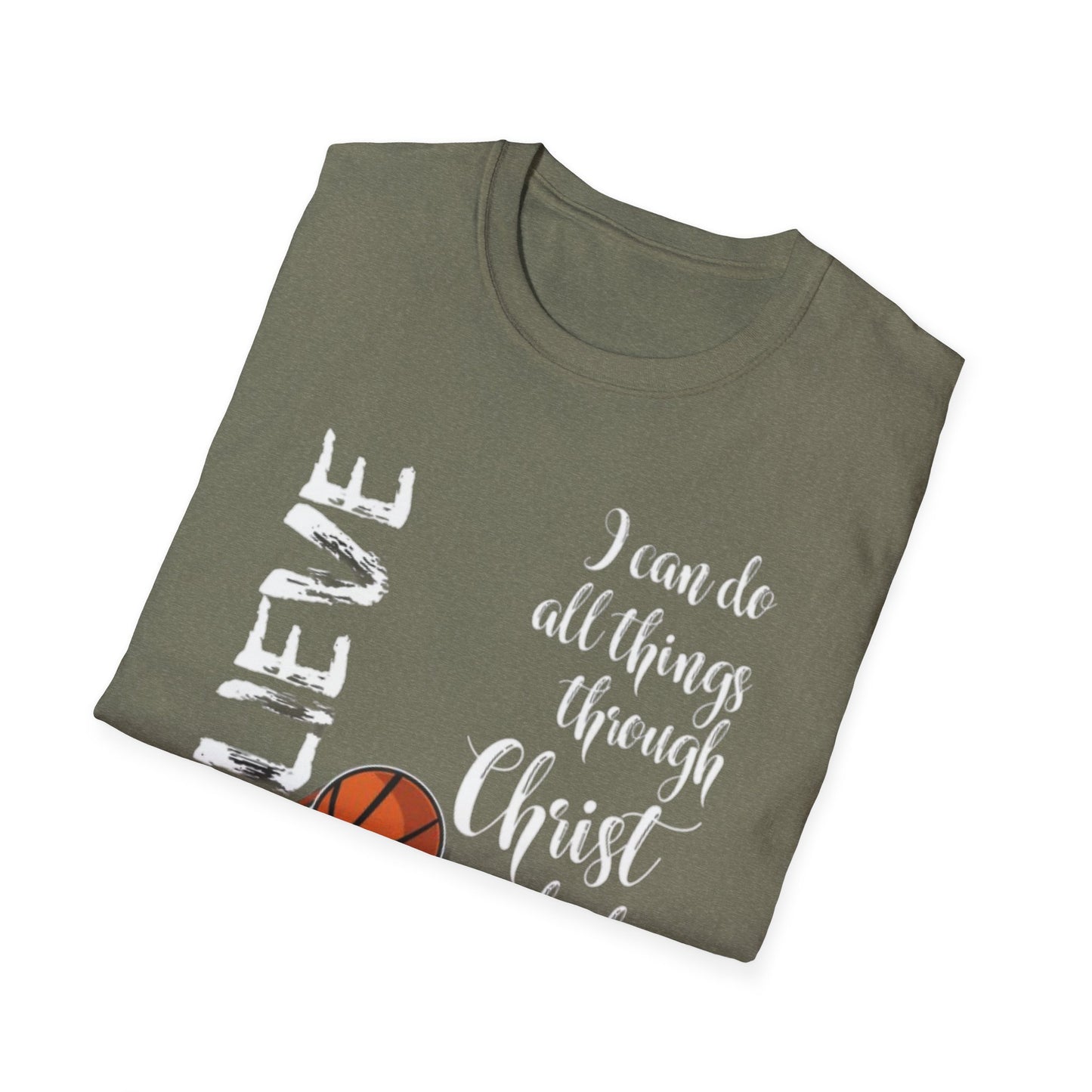 Inspirational Basketball T-Shirt, Motivational Tee, Faith-Based Apparel, Unisex T-Shirt, Gift for Athletes, Sportswear, Christian Quote