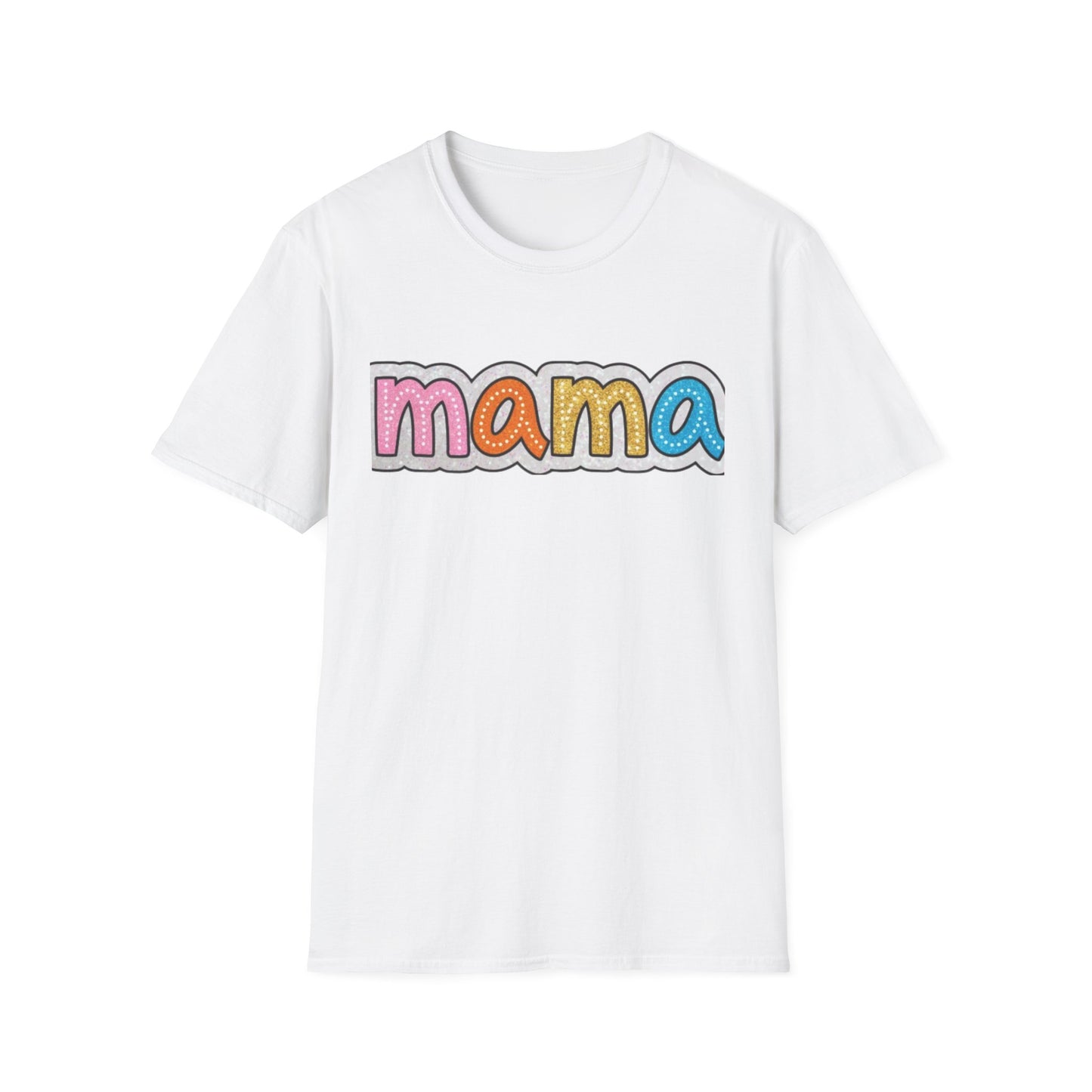 Colorful Mama T-Shirt, Unisex Softstyle Tee for Moms, Mother's Day Gift, Family Outing Shirt, Cozy Casual Wear